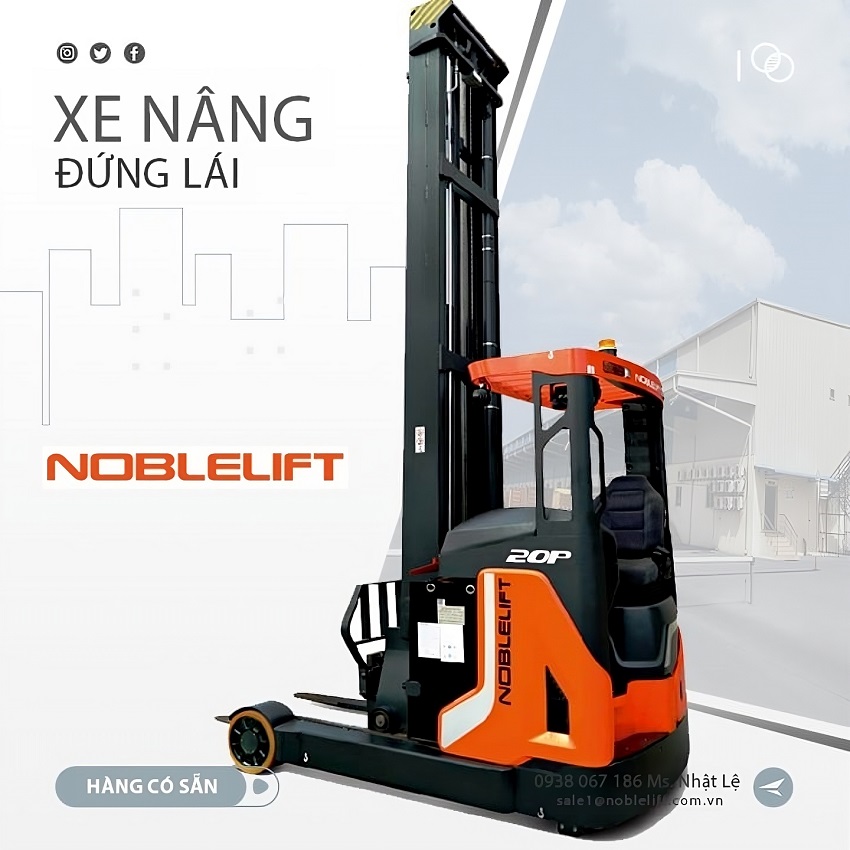 Noblelift Việt Nam mang đến cho khách hàng dòng xe nâng điện đứng lái 2 tấn chất lượng.
