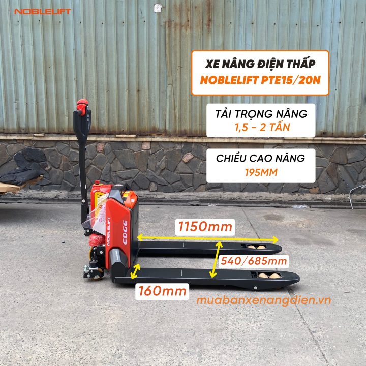Xe nâng điện thấp pte15n noblelift