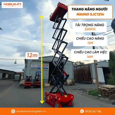 Chiều cao nâng thang nâng 12m Maihui