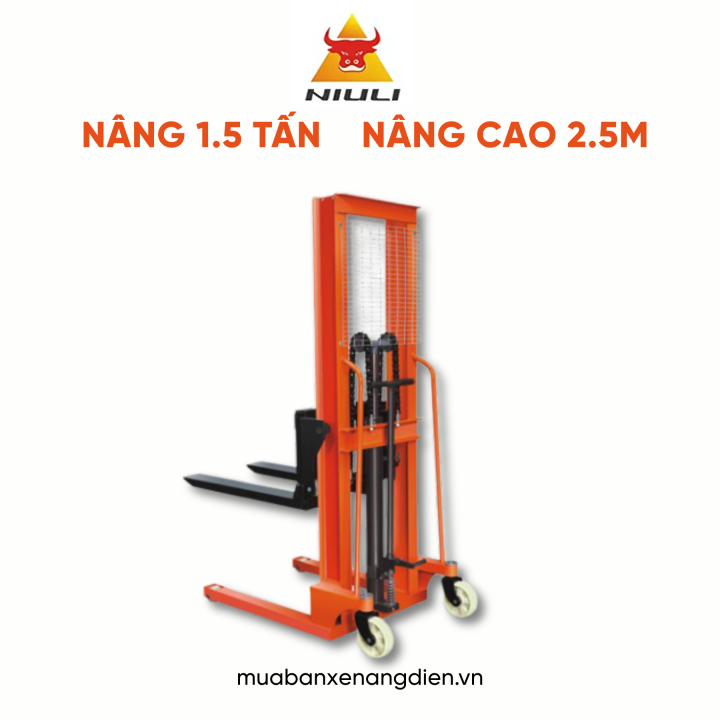 Xe nâng tay cao niuli nâng 1,5 tấn nâng cao 2,5m