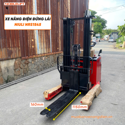 kích thước xe nâng điện đứng lái NRS1545 Niuli