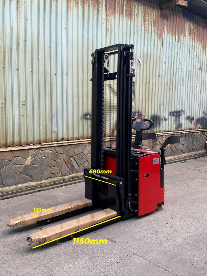 Kích thước xe nâng điện đứng lái CTQN1550 Niuli