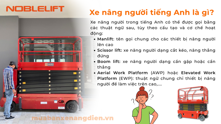 Tên tiếng Anh của xe nâng người là gì?