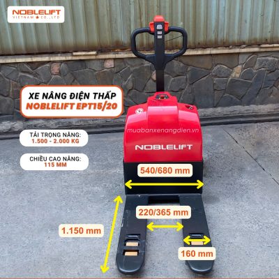 Kích thước xe nâng điện thấp EPT15 Noblelift