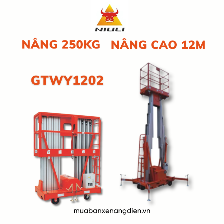 Thang nâng người trục đôi 12m Niuli GTWY1202